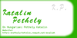 katalin pethely business card